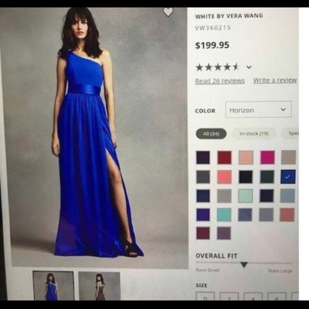 Blue Vera wang dress. Perfect condition.